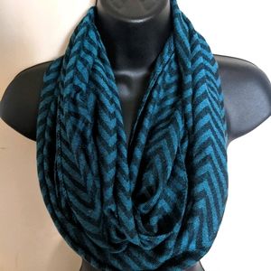 Cozy Teal Chevron Infinity Scarf